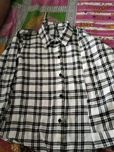 Black & White Plaid Shirt
