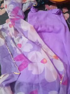 Elegant Purple Anarkali Suit coll me free delivery