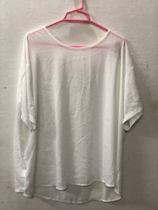 WHITE TRANSPARENT TOP