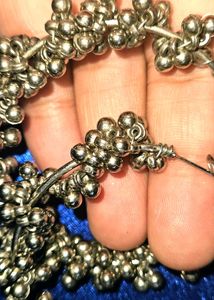 Silver Toned Ear Drops with Bells