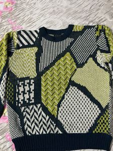 Geometric Pattern Knit Sweater