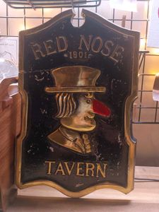 Vintage Metal Sign &#34;Red Nose Tavern&#34;