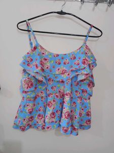 Floral Ruffle Cami Top
