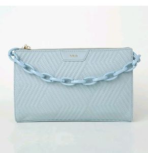 Iykyk Compact Cube Patterned Blue Sling Bag
