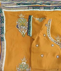 Elegant Embroidered Saree