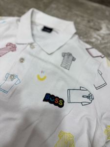 BOSS Colorful Print Polo Shirt