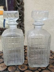 Vintage Glass Decanter Set