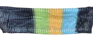 Trendy Multicolor Striped Georgette Saree with Emb