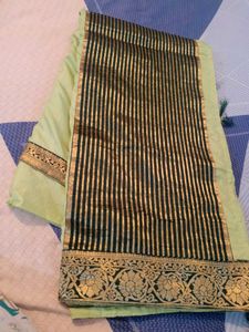 New Green Saree With Stylish Blouse