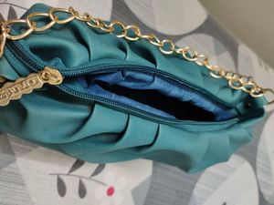 Teal Chain Shoulder Bag
