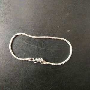 Pure Silver Handmade Snack🥨 Chain Bracelet Unisex
