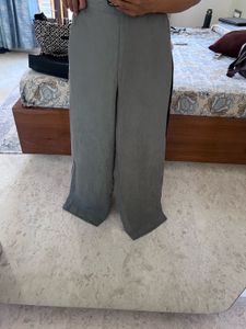 Grey suede Trouser