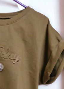 Olive Teddy Tee