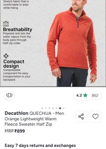 🌋Decathlon Fleece Half-Zip Sweater