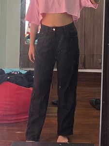 Black Straight Leg Jeans