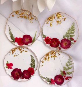 Real Rose Flower Coasters