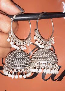 Silver Jhumka