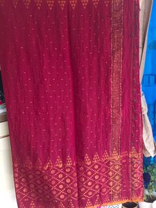 Maroon Saree