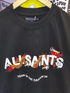 ALL SAINTS UNISEX PRINTED OVERSIZE T-SHIRT 😎👀🔥