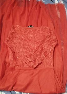 Elegant Red Lace Dress