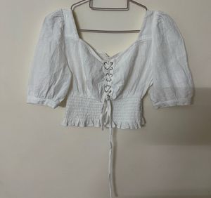 Korean White Cottage Top