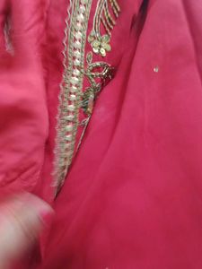 Red Embroidered Saree