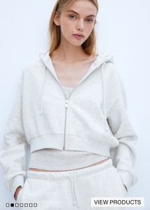 H&M Cropped Zip Thru Hoodie