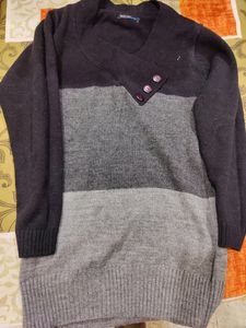 Striped Button Sweater