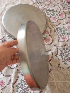Set of 2 Plates or Thaal for drying spices.