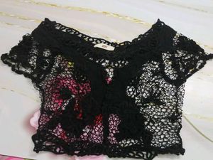(1100)Crochet Lace Top