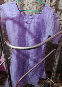 Purple Kurti with Stripes