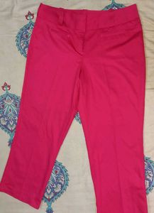 Hot Pink Cropped Trousers