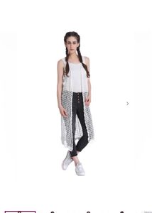 ONLYFront-Open Crochet Longline Shrug