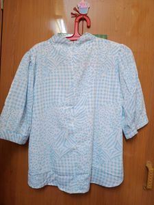 New Patterned Blue Top