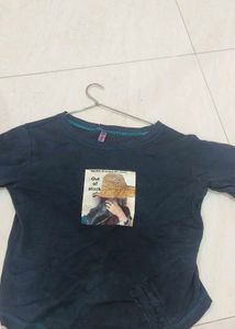 Blue Top Cute Printed Girl