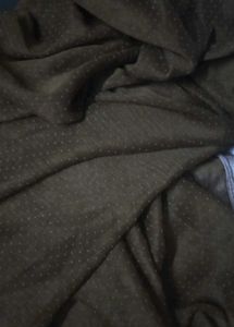 Brown Dotted And Red Chiffon Dupatta