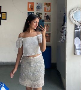 White Cute Top