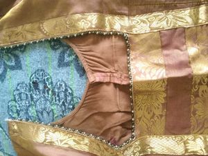Stitched  Brown Rashme Saree Blouse