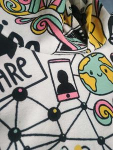 Fun Graphic Print Hoodie