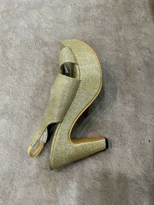 Gold Tone Shimmery Heel