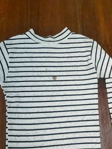 Black And White Stripes Tshirt