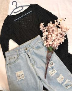 🎁Buy1 Get1 Free Crochet V-Neck Long Sleeve Top G