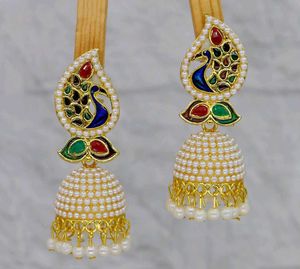 Peacock Jhumka Earrings
