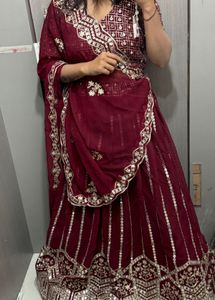 Maroon lehenga perfect for wedding season