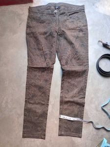 Paisley Print New Pants &amp; Belt