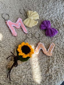 Cute Blue Knitted Bow Hair C