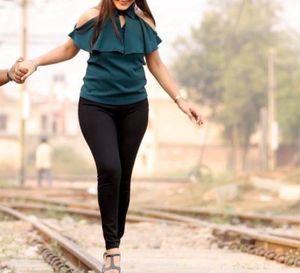 Eavan Halter Neck Teal Top