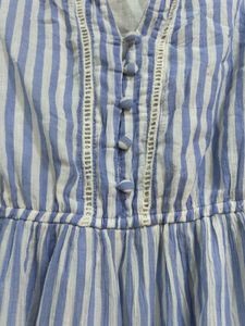 Blue And White Striped Shirt Dress