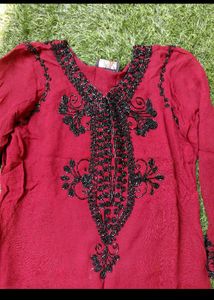 Trendy Red Plazzo Set