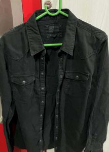 Black Denim Shirt For Women